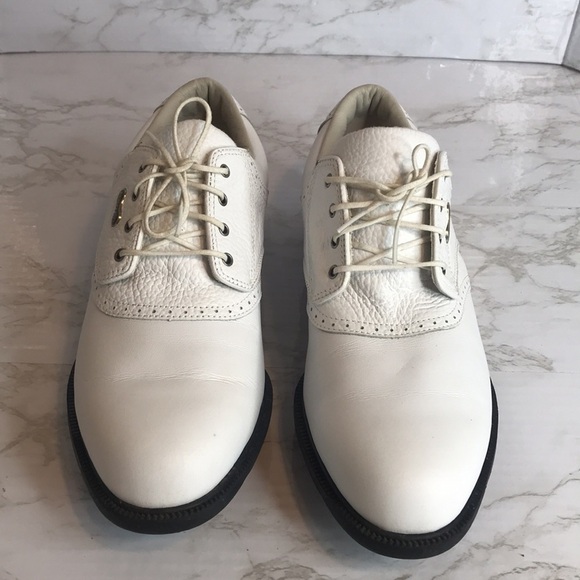 Footjoy white my joys outdoor golf shoes size 10 M - Picture 3 of 9